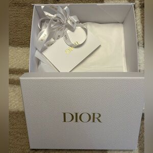 Dior gift box with Dior card and ribbon